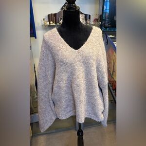 Top Shop ASOS Oversized V-Neck Sweater Women's Long Sleeve Top Size Large NWT